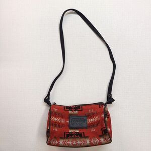 Pendleton Red Aztec Southwestern Wool Barrel Crossbody Shoulder Bag Purse